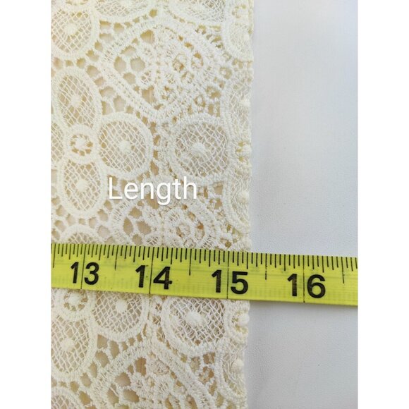 Fossil Evan Beautiful 100% Cotton Cream Lace Skirt Size 2 - Picture 9 of 10